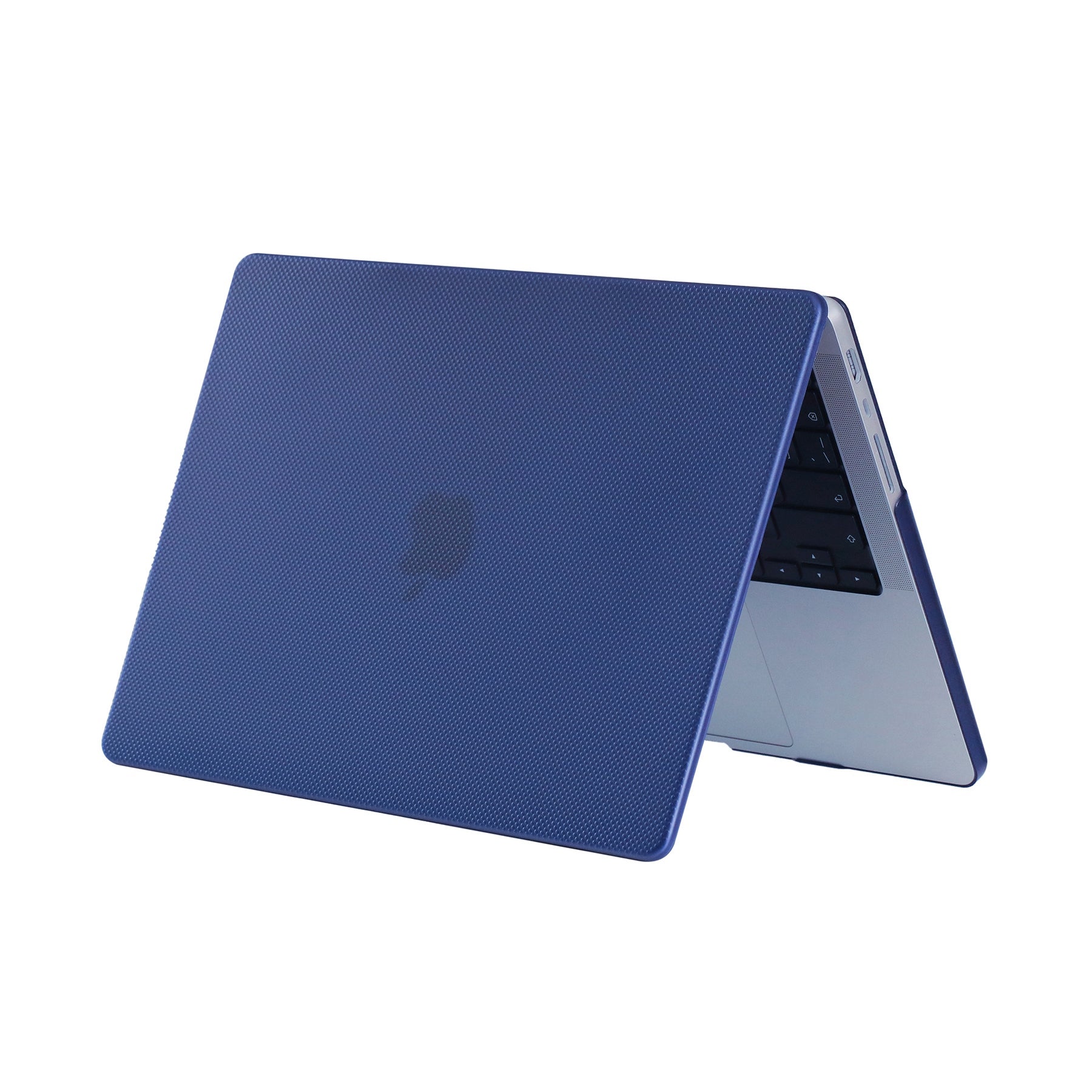 For MacBook Pro 14 inch (2021) A2442 Anti-Fingerprint Dot Texture Hard Laptop Cover Hardshell Case - Dark Blue For MacBook Pro 14 inch (2021) A2442 Anti-Fingerprint Dot Texture Hard Laptop Cover Hardshell Case - Dark Blue